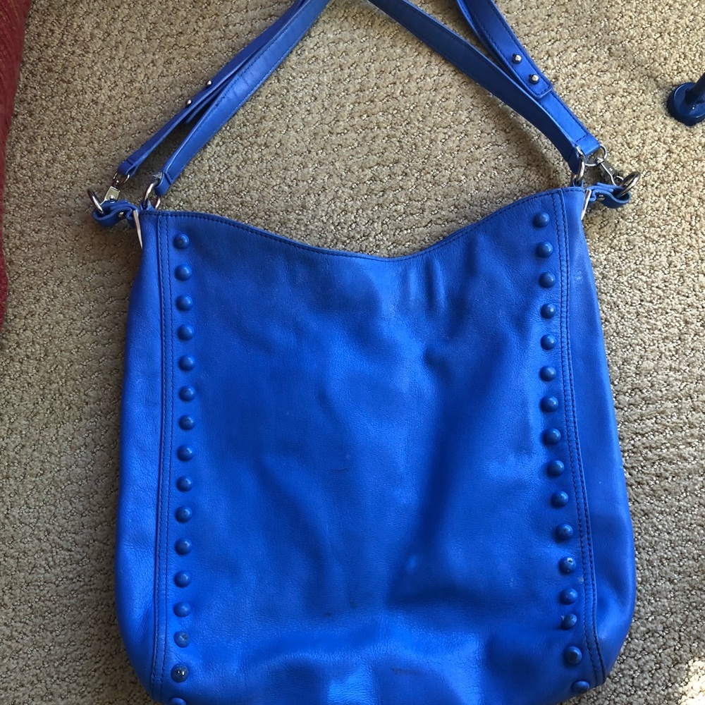 Blue shoulder bag